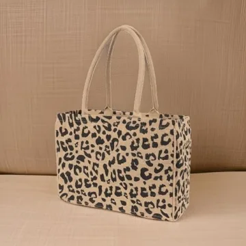 Durable KAF Home Jute Market Tote Bag With Zipper Pocket