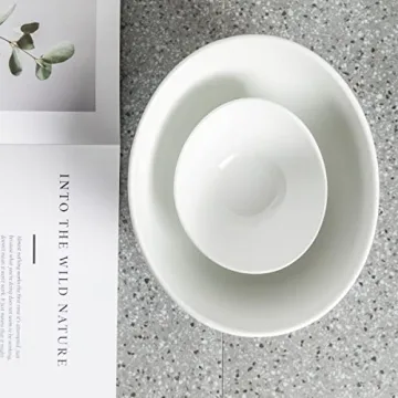 YHOSSEUN Elegant Chip and Dip Serving Set - 2 Tier Design