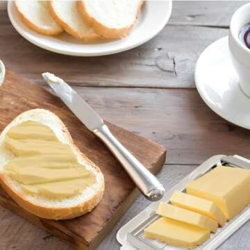 Leopacat Butter Slicer Cutter, Butter Cutter Box, Cheese Block Slicer, Butter Slicer Cutter for Dividable Lid Airtight Preservation Container Box Suitable for Easy Cutting of Two Butter Sticks