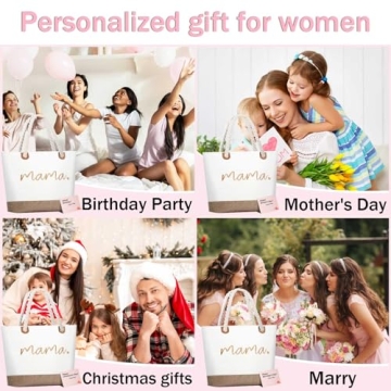 GhvyenntteS Personalized Mama Tote Bag for Moms
