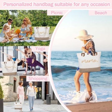 GhvyenntteS Personalized Mama Tote Bag for Moms