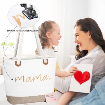 GhvyenntteS Personalized Mama Tote Bag for Moms