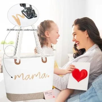 GhvyenntteS Personalized Mama Tote Bag for Moms