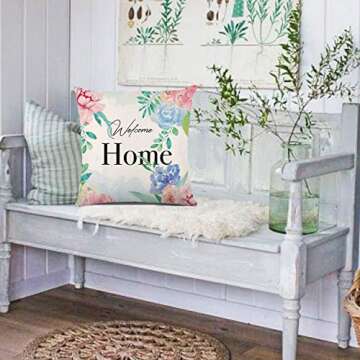 Vibrant Spring Pillow Covers Set of 4 for Home Decor