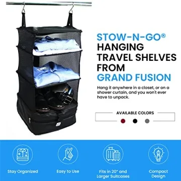 Portable Hanging Travel Shelves for Effortless Packing
