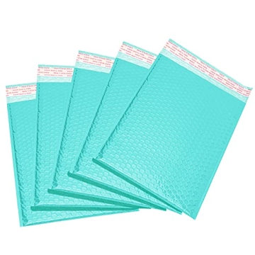 PACKAPRO Bubble Mailers #3 10x13 inch Teal 25 Pack Poly Padded Envelopes Small Business Mailing Pack...
