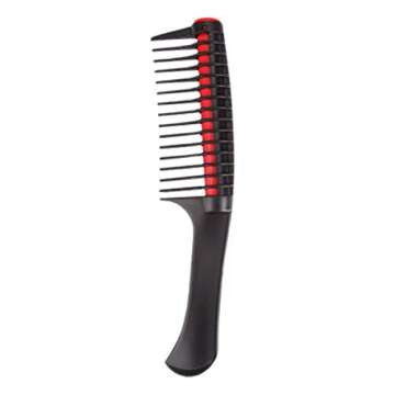 KAISIDA Professional Anti Splicing Detangling Roller Comb, Environmental Protection Material, Black, Curly Hair Care, Hair Dyeing Comb, Daily Care Comb