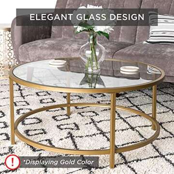 Best Choice Modern Tempered Glass Coffee Table - Stylish & Durable