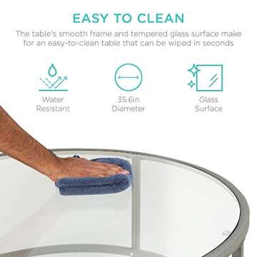 Best Choice Modern Tempered Glass Coffee Table - Stylish & Durable