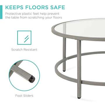 Best Choice Modern Tempered Glass Coffee Table - Stylish & Durable