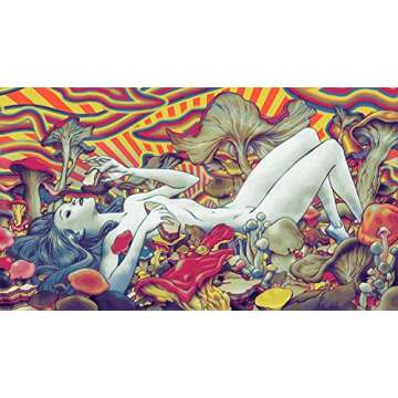NewBrightBase Psychedelic Trippy Art Fabric Cloth Rolled Wall Poster Print - Size: (43" x 24" / 24" ...