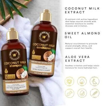 WOW Coconut Milk Shampoo & Conditioner - Curly Hair Care