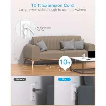 One Beat 12-in-1 Tower Surge Protector Power Strip