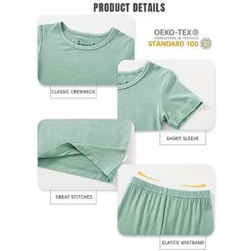 Jimonda Cool Bamboo Baby Pajama Sets for Toddler Sleep