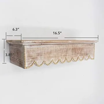 Funerom Rustic Wall Mounted Wood Floating Shelves