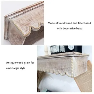 Funerom Rustic Wall Mounted Wood Floating Shelves