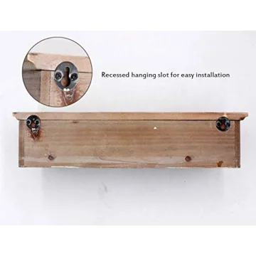 Funerom Rustic Wall Mounted Wood Floating Shelves