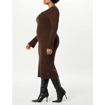 Stylish Women's Bell Sleeve Sweater Dress by The Drop