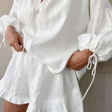 Mxiqqpltky Linen Shorts Sets Women Stylish Outfits