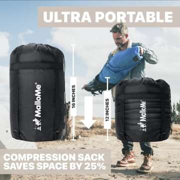 MalloMe Sleeping Bags for All Seasons - Lightweight & Compact
