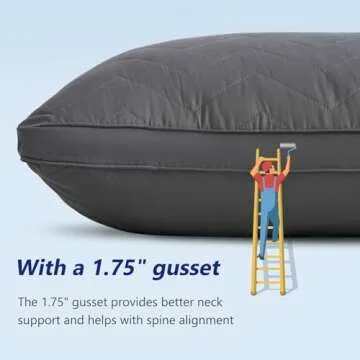 DOWNCOOL Quilted Memory Foam Body Pillow for All Sleepers