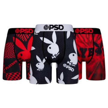 PSD Men's Playboy Kit 3-Pack Boxer Briefs - Soft, Breathable & Stylish