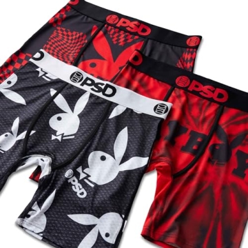 PSD Men's Playboy Kit 3-Pack Boxer Briefs Soft Breathable