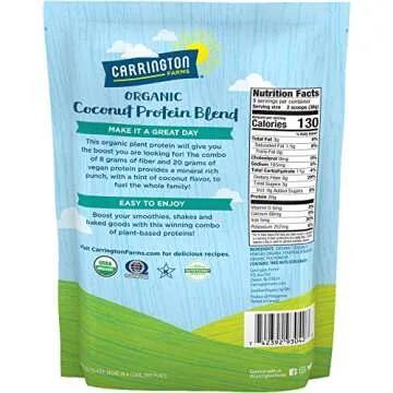 Carrington Farms Organic Coconut Protein - Versatile, Dairy-Free, and Nutrient-Rich