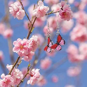 LiQunSweet 10 Pcs Alloy Enamel Butterfly Charms Metal Pendants Mixed Color Antique Silver Plated in Bulk for Jewelry Making DIY Accessories - 15x20mm