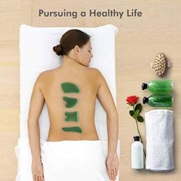 airogym Guasha Massage Tool，Natural Stone Gua Sha Board, 4PCS Guasha Stone Scraping Massage Sets for SPA Acupuncture Physical Therapy Muscle Knots Facial Caring Point Treatment