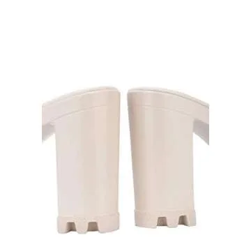 Cape Robbin Women's Platform Chunky High Heels Open Toe Slip On Sandals Beige Size 9