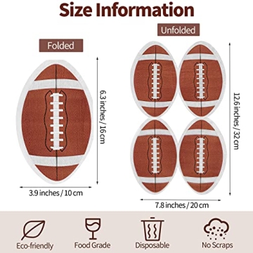Football Shaped Party Napkins for Game Day Fun