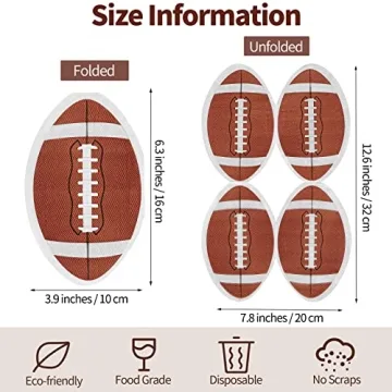 Football Shaped Party Napkins for Game Day Fun