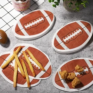 Football Shaped Party Napkins for Game Day Fun