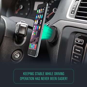 Nekteck Universal Stick on Flat Magnetic Car Mount Phone/Key Holder for iPhone X/8/7 6S/ 6 6 Plus, SE, Galaxy S9/S8 S6/S7 Note 9 8 5, LG G7 G6, Pixel 3/2 XL Nexus 6P 5X, Echo Dot More [2Pack]