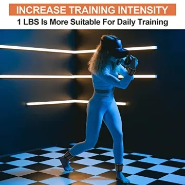 66FIT Wrist Ankle Weights Set of 2 (1Lb Each) Adjustable for Women Men Kids Increase Training Intensity Sets Strength Walking Running VR Sports Yoga Pilates Gym, Black