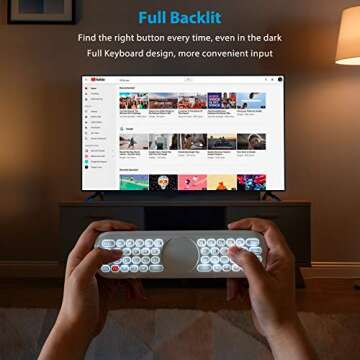 ZYF Z10 Air Mouse Remote with Backlit Keyboard and Touchpad