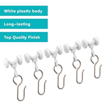 Room Dividers Now Curtain Track Roller Hooks 20 Pack