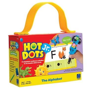 Educational Insights Hot Dots Jr. The Alphabet Flash Card Set, Homeschool Learning Workbooks, 72 Pre...