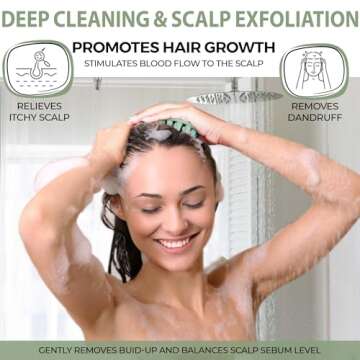 Fiora Naturals Scalp Massager - Exfoliate & Grow Hair