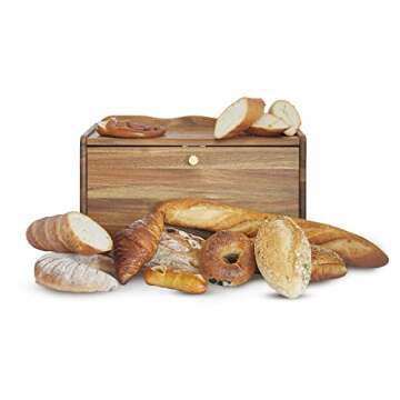 ZESPROKA Wooden Bread Box: Stylish Food Storage Solution