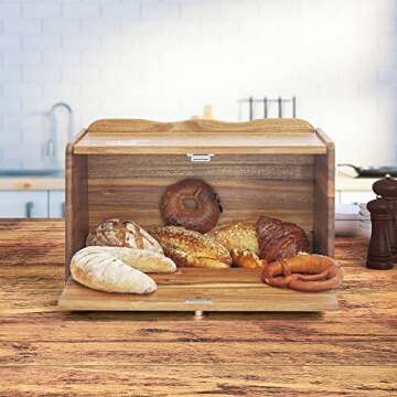 ZESPROKA Wooden Bread Box: Stylish Food Storage Solution