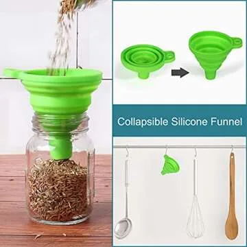 CycleMore 15 Pack 4oz Glass Mason Spice Jars with Lids