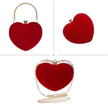 Aisa Choice Baby Girls Heart Shaped Clutch Purse in Red