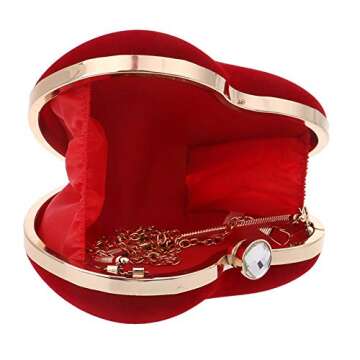 Aisa Choice Baby Girls Heart Shaped Clutch Purse in Red