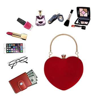 Aisa Choice Baby Girls Heart Shaped Clutch Purse in Red