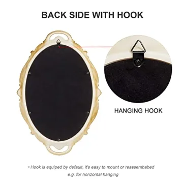 OMIRO Decorative Wall Mirror Antique Gold Elegant Design