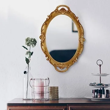 OMIRO Decorative Wall Mirror Antique Gold Elegant Design