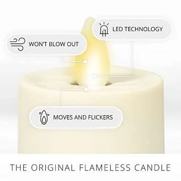Luminara Flameless Flickering Tealights - Set of 4 for Any Occasion