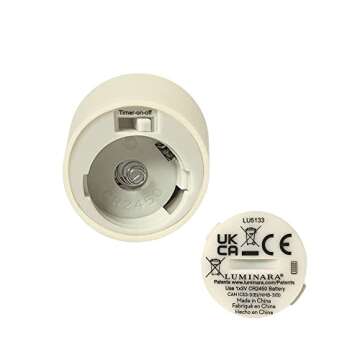 Luminara Flickering Flameless Pearl Ivory Tealights - Warm LED Light Flame Votives - Battery Operated Decor for Dining Room Table Centerpieces, Fireplace Mantel, Dinner Party, Reception - Set of 4